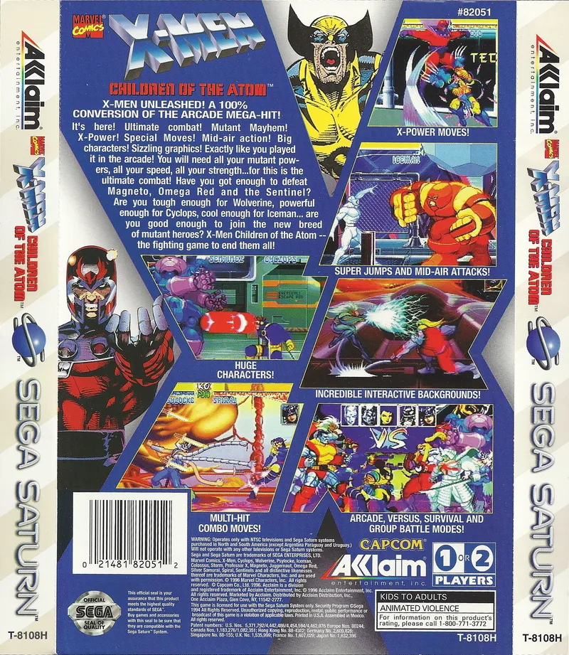 X-Men: Children of the Atom box back