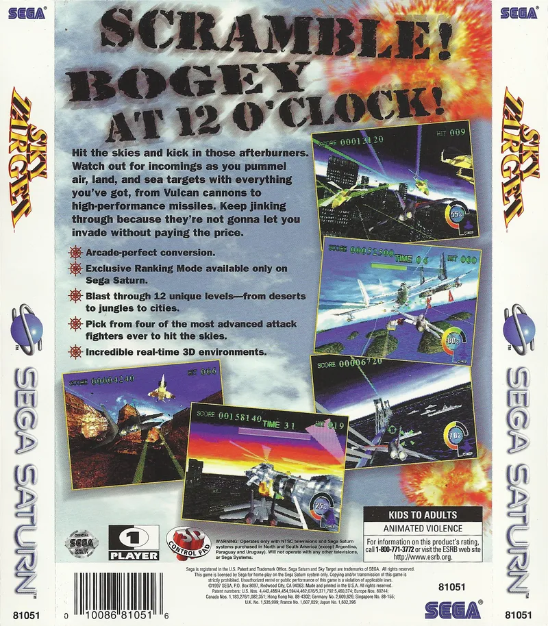 Sky Target box back