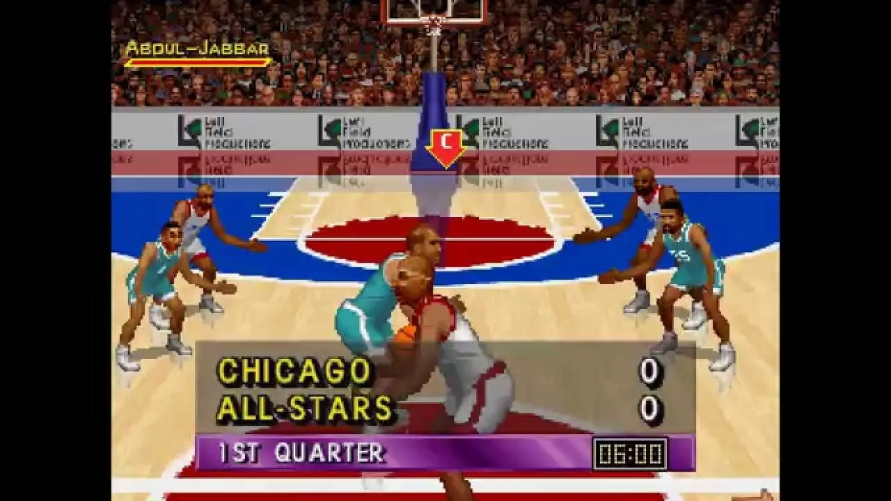 Backdrop artwork for Slam 'n Jam '96: Featuring Magic & Kareem