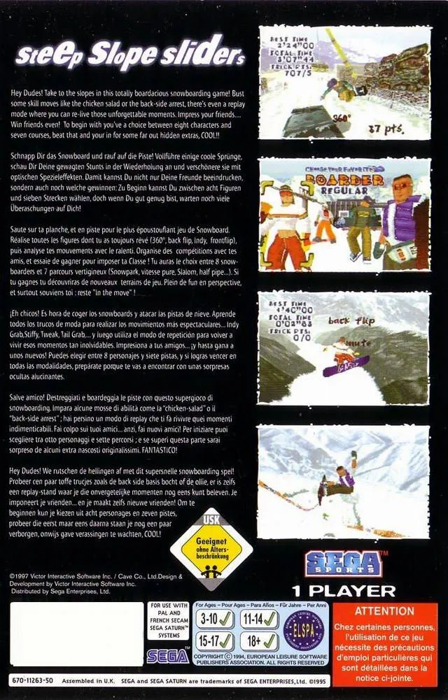 Steep Slope Sliders box back