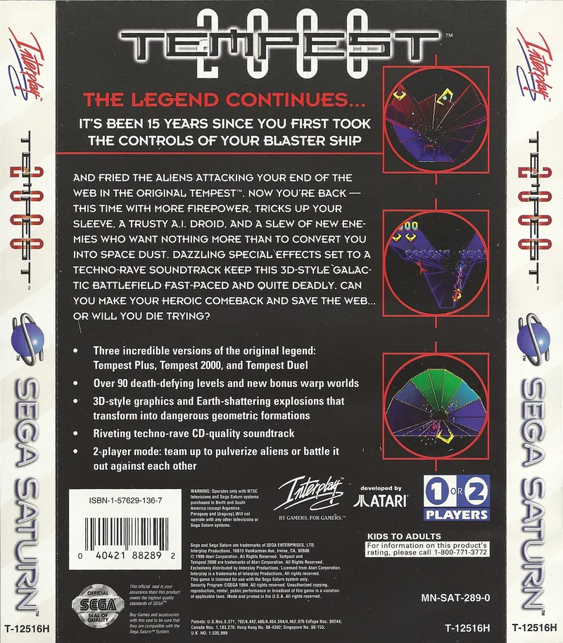 Tempest 2000 box back