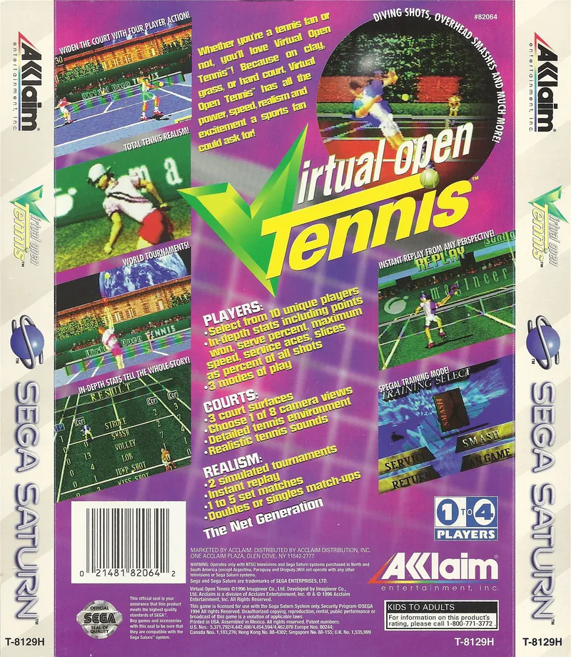 Virtual Open Tennis box back