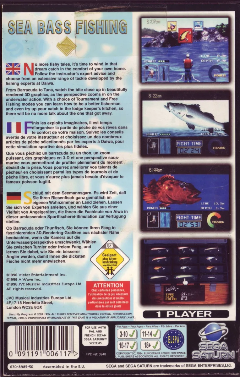 Sea Bass Fishing box back