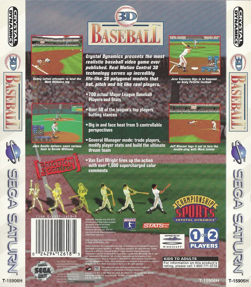 3D Baseball box back