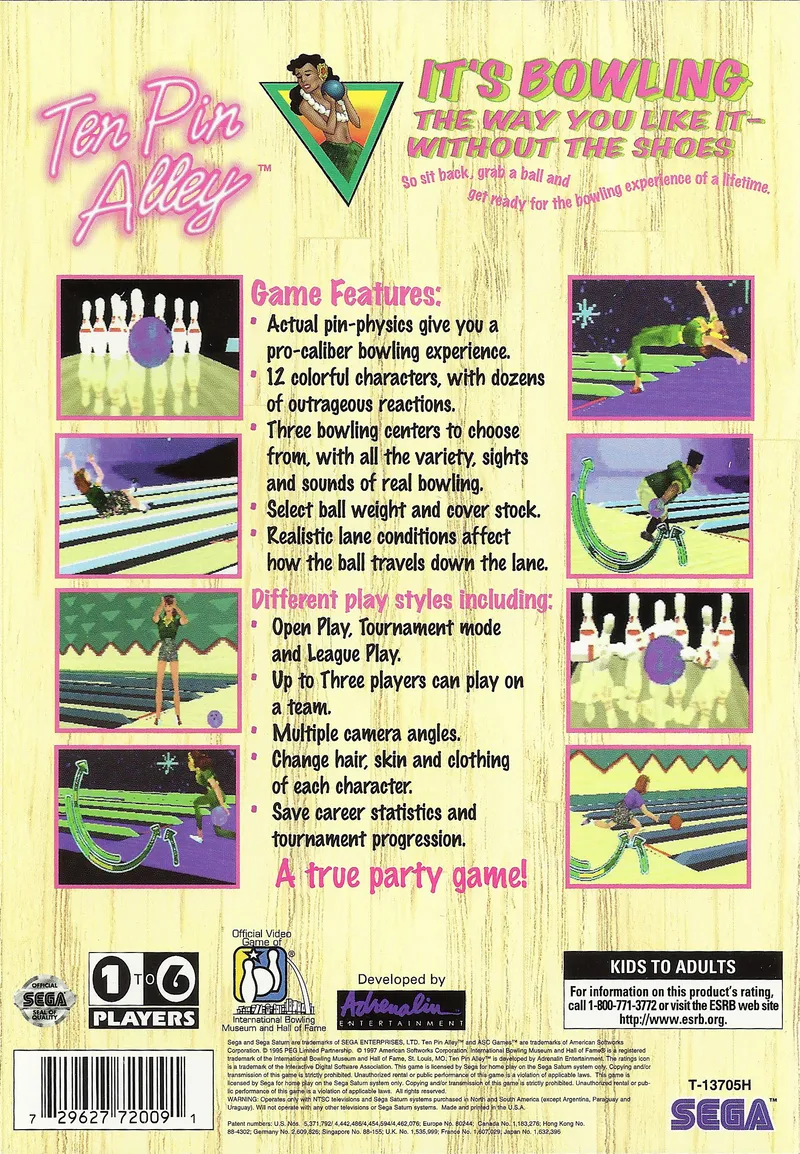 Ten Pin Alley box back