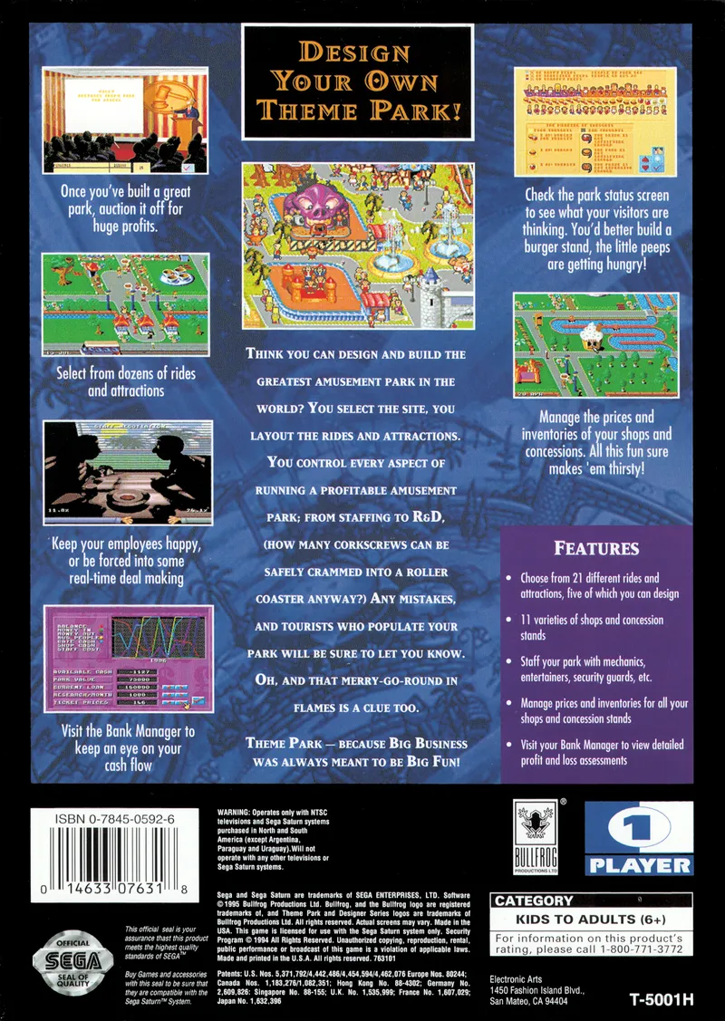 Theme Park box back