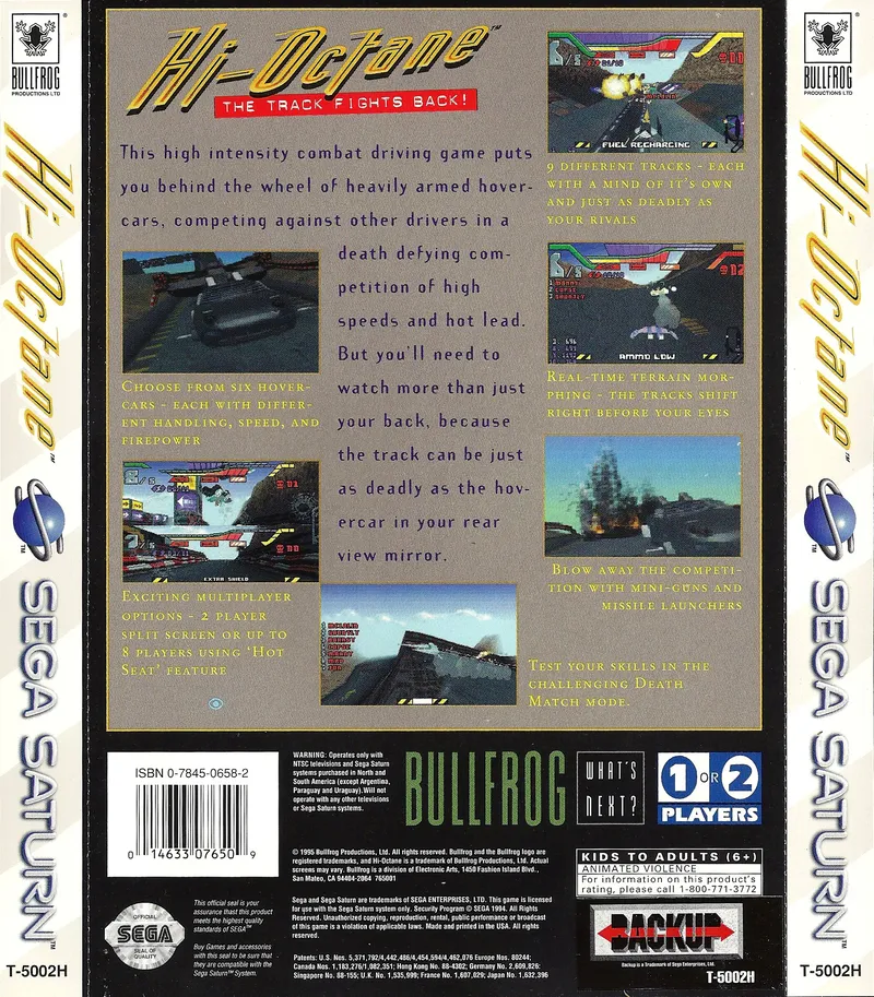 Hi-Octane: The Track Fights Back! box back