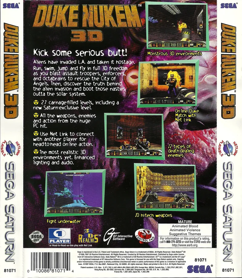 Duke Nukem 3D box back
