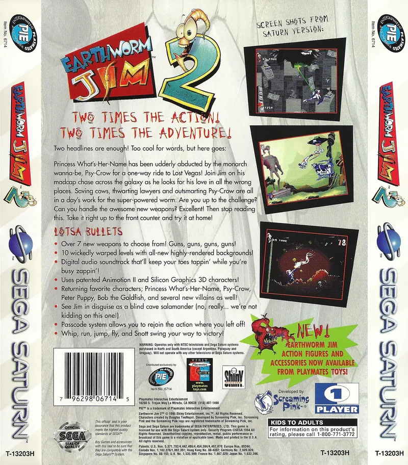 Earthworm Jim 2 box back
