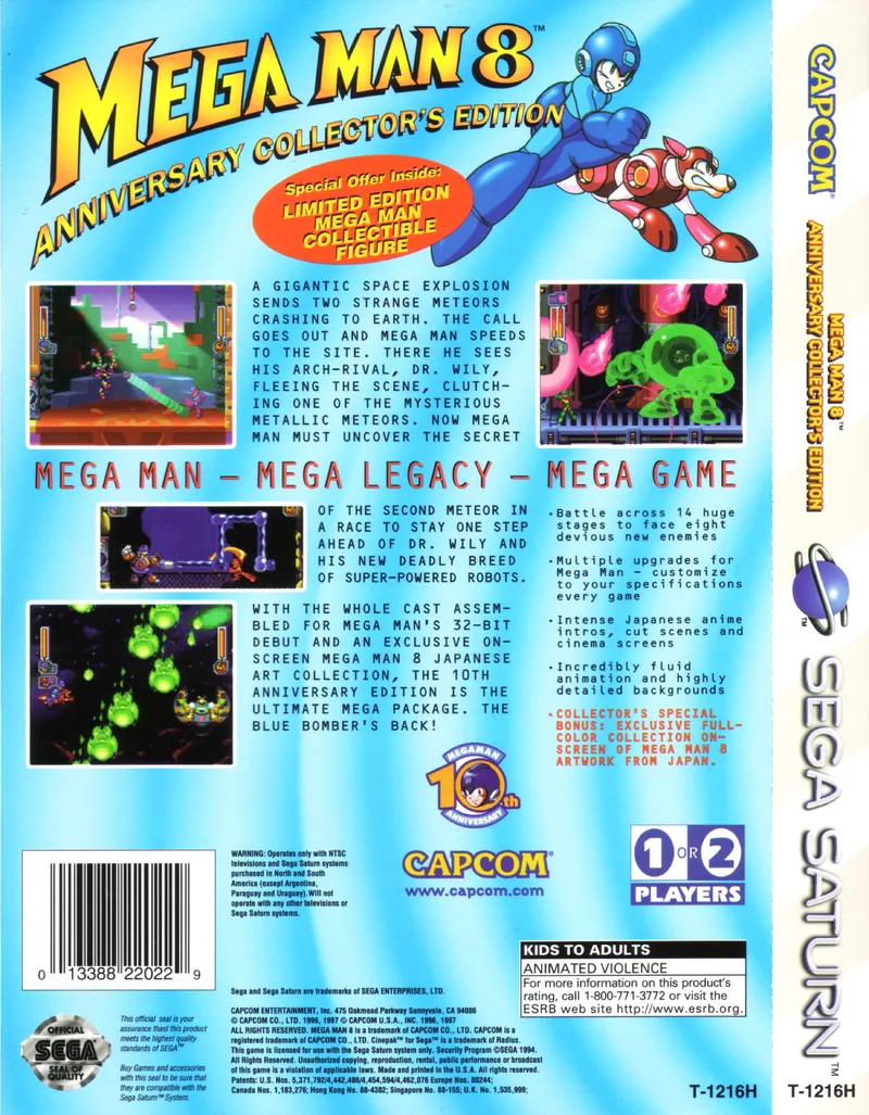 Mega Man 8: Anniversary Collector's Edition box back