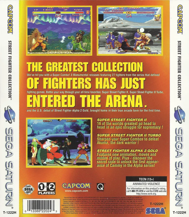 Street Fighter Collection box back