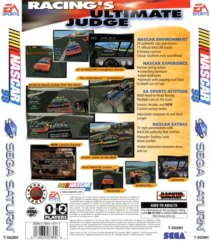 NASCAR 98 box back