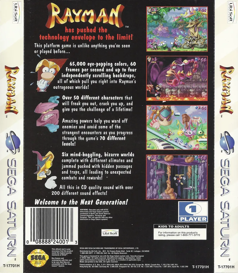 Rayman box back