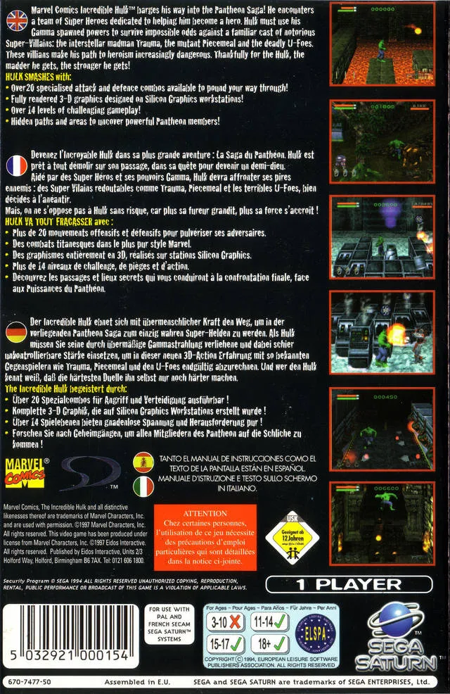 The Incredible Hulk: The Pantheon Saga box back