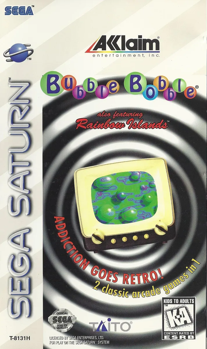 Bubble Bobble also featuring Rainbow Islands box art