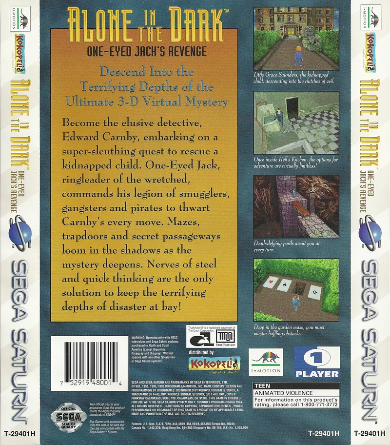 Alone in the Dark: One-Eyed Jack's Revenge box back