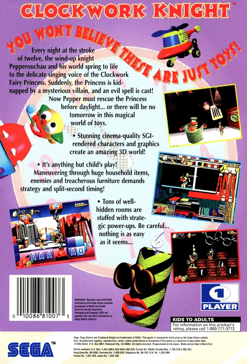 Clockwork Knight box back