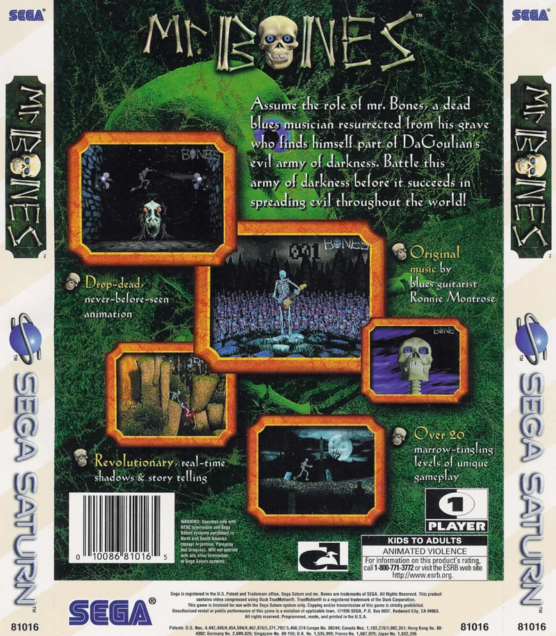 Mr. Bones box back