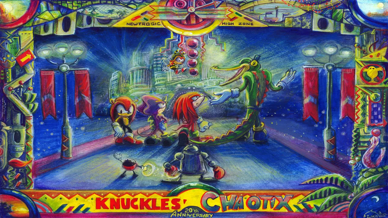 Backdrop artwork for Knuckles' Chaotix