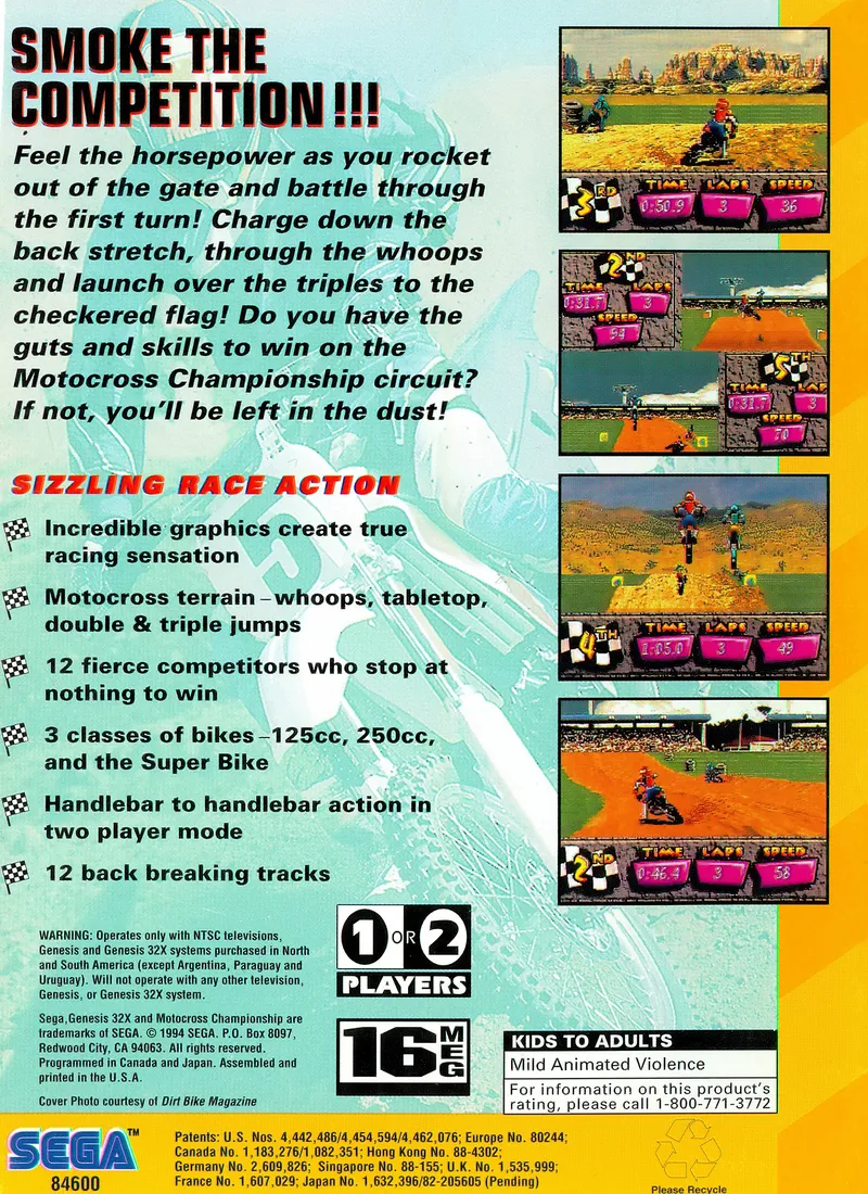 Motocross Championship box back
