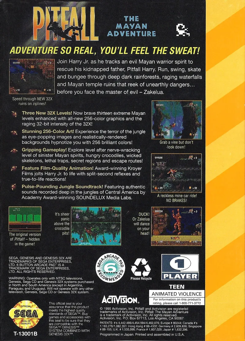 Pitfall: The Mayan Adventure box back