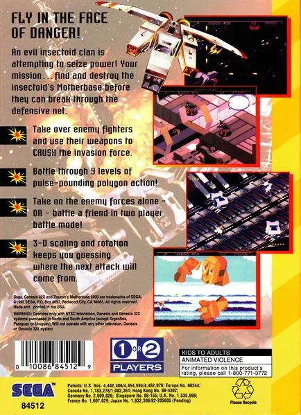 Zaxxon's Motherbase 2000 box back