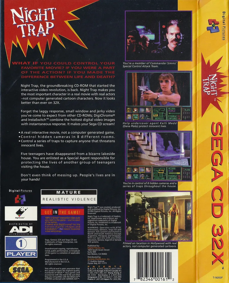 Night Trap box back
