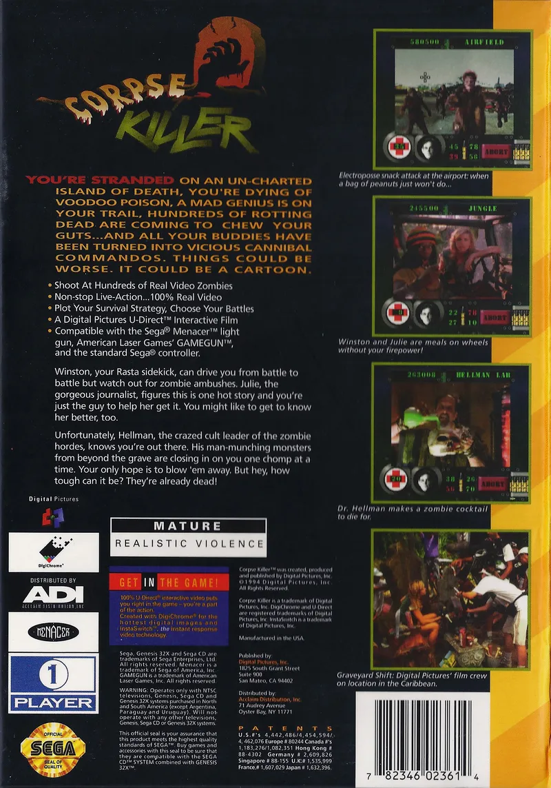 Corpse Killer box back