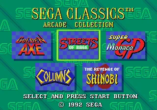 Backdrop artwork for Sega Classics Arcade Collection 5-in-1