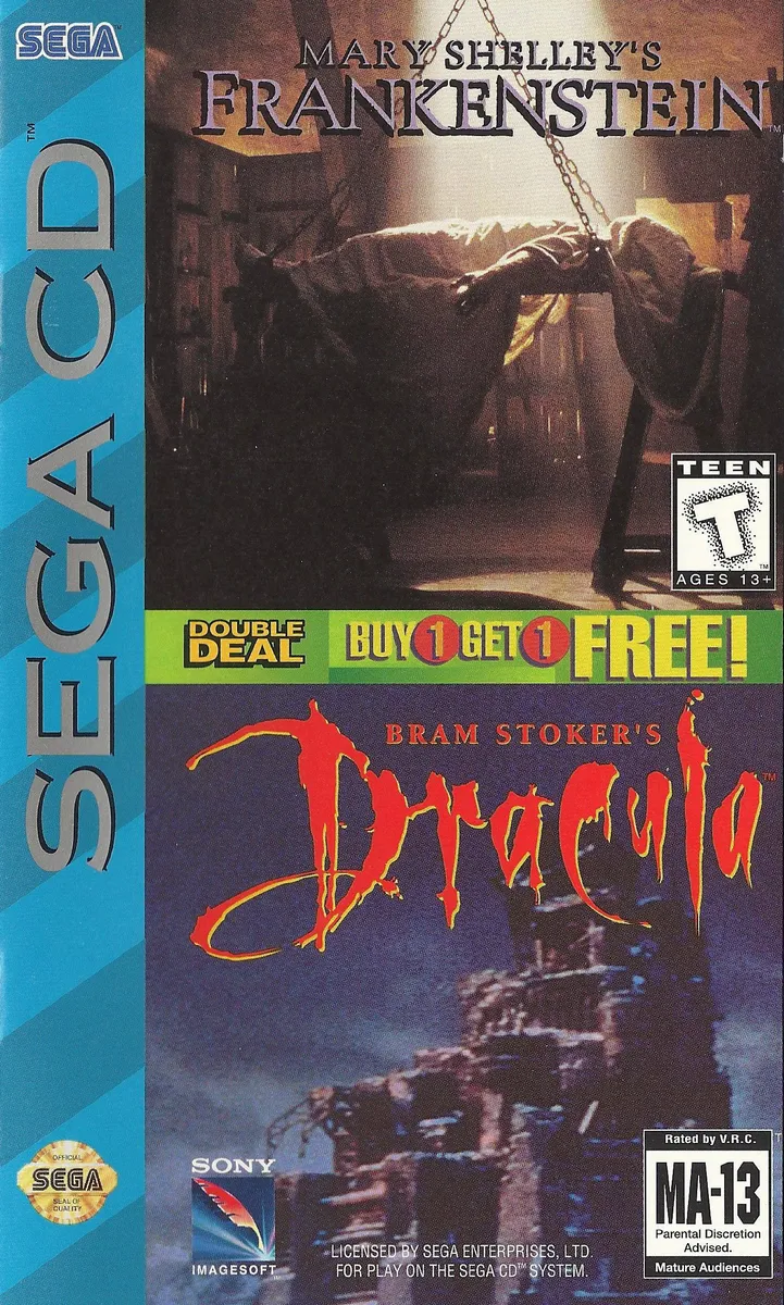 Mary Shelley's Frankenstein / Bram Stoker's Dracula box art