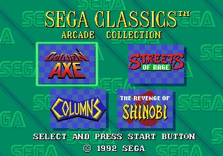Backdrop artwork for Sega Classics Arcade Collection 4-in-1