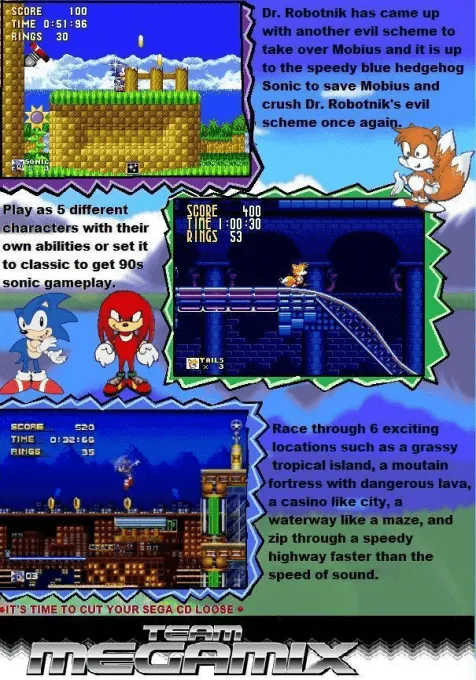 Sonic MegaMix box back