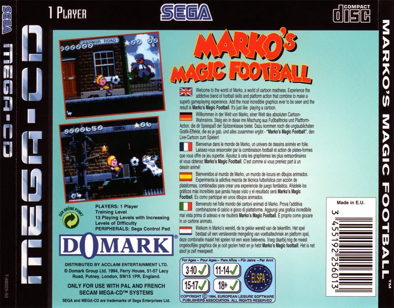 Marko's Magic Football box back