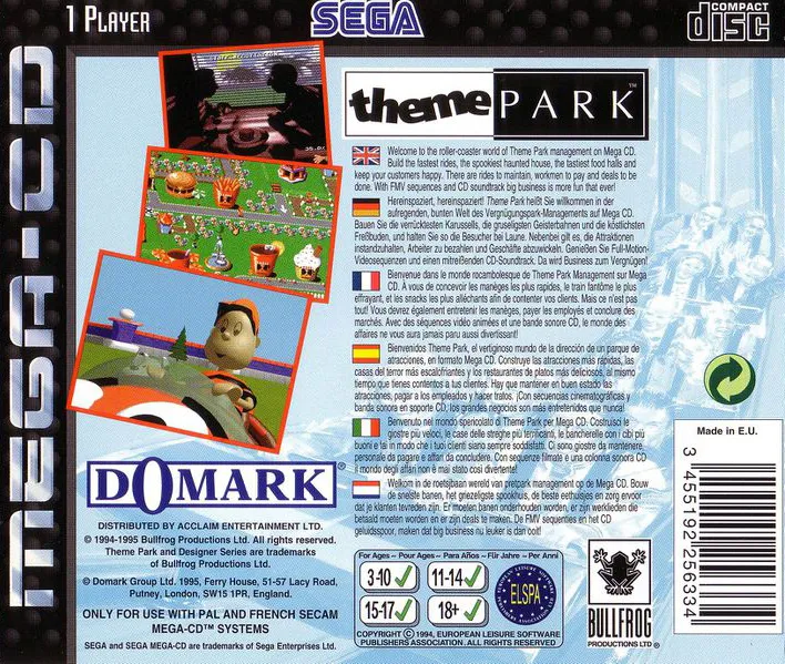 Theme Park box back