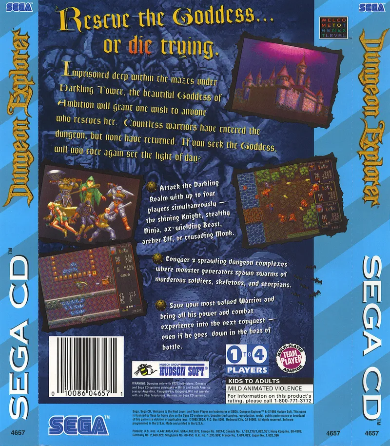 Dungeon Explorer box back