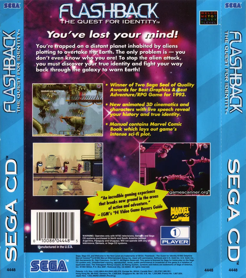 Flashback: The Quest for Identity box back