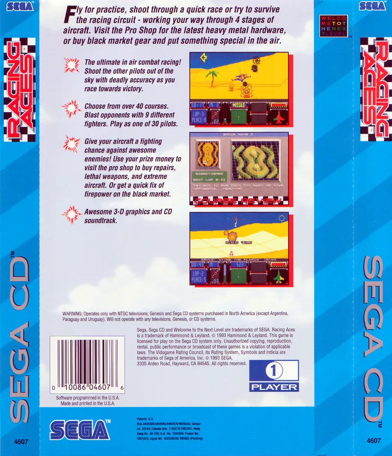 Racing Aces box back