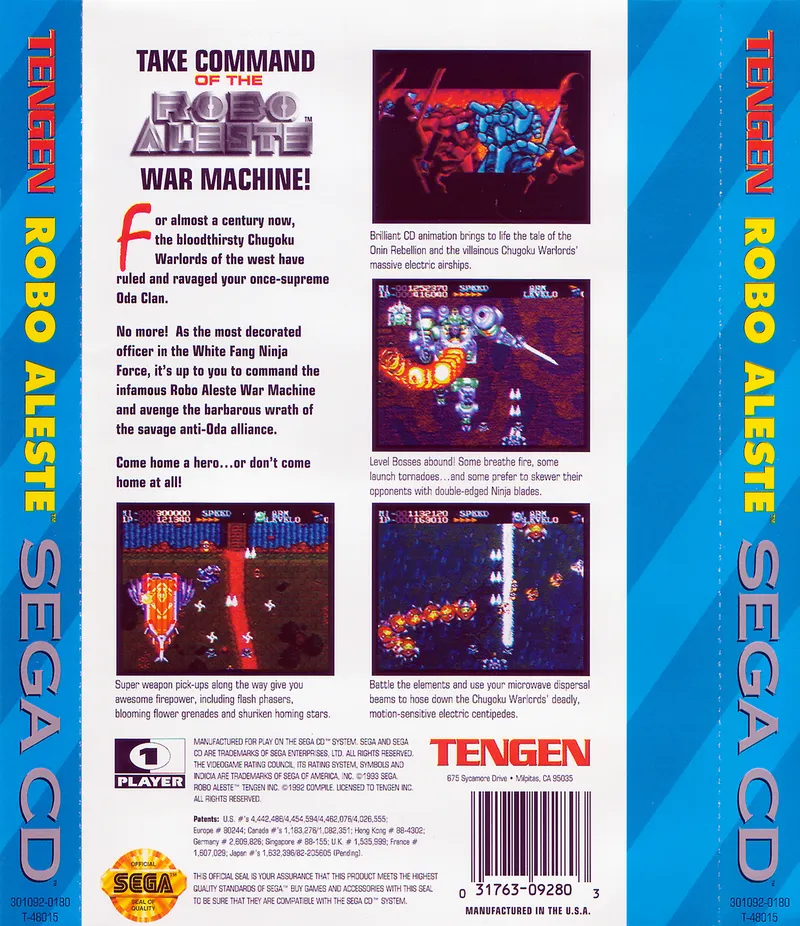 Robo Aleste box back