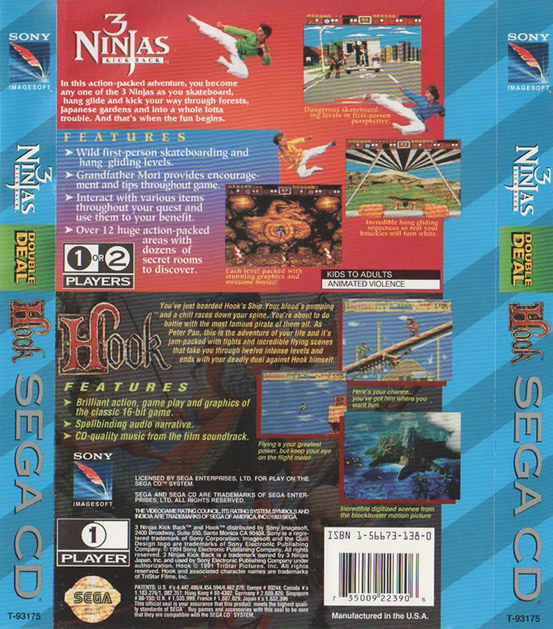 3 Ninjas Kick Back / Hook box back