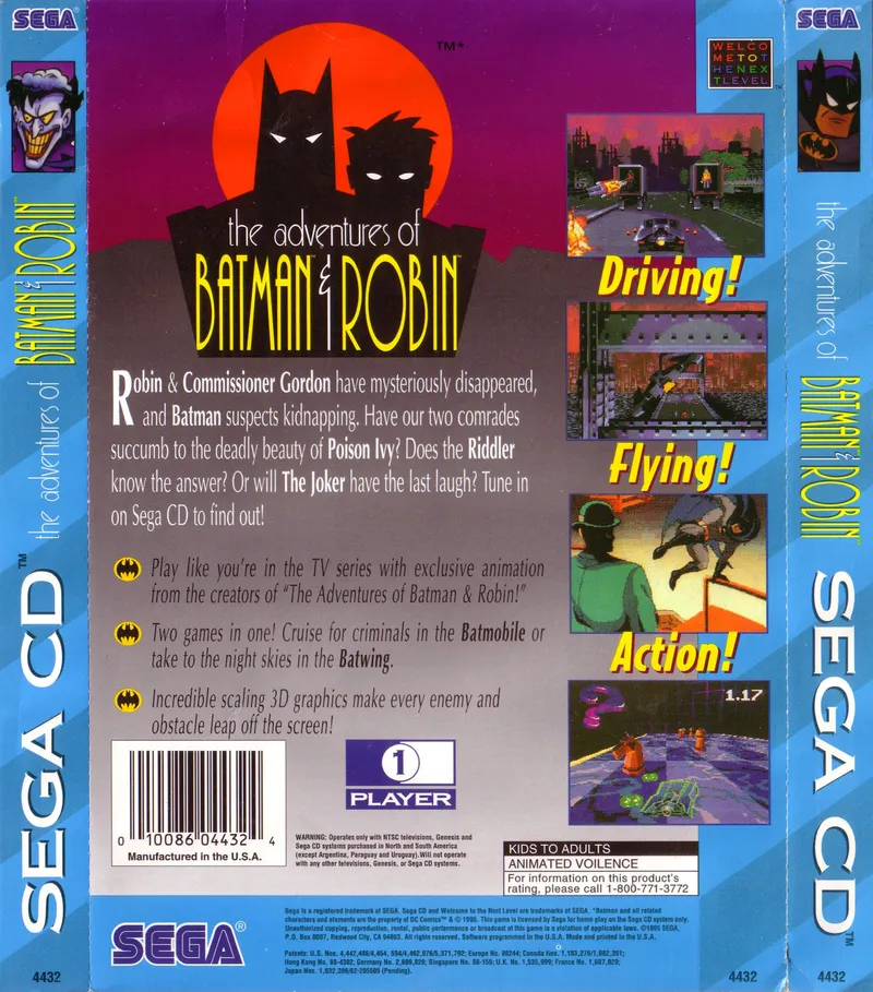 The Adventures of Batman & Robin box back