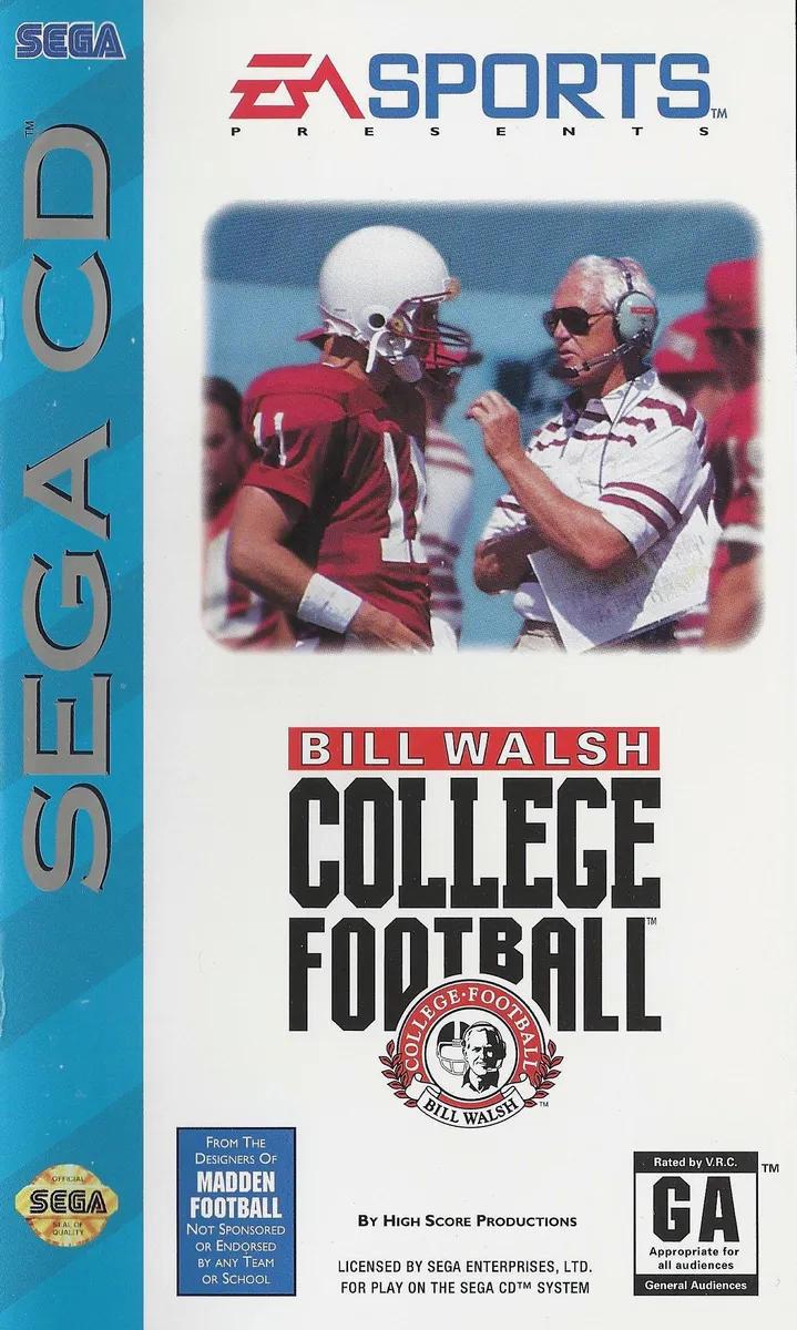 Bill Walsh College Football box art