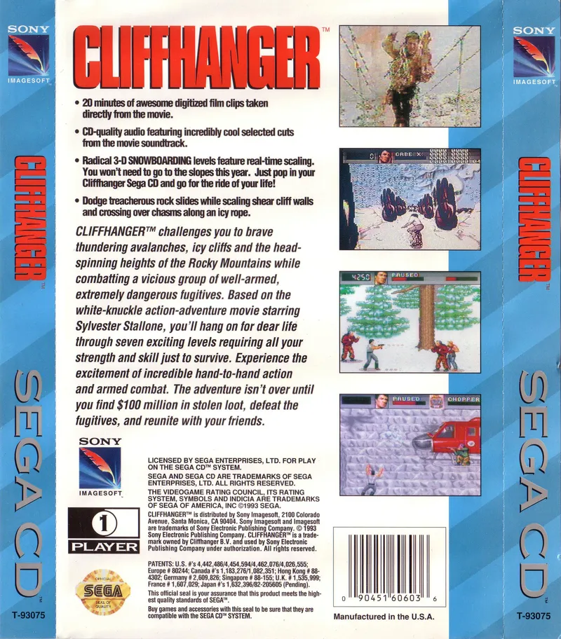 Cliffhanger box back