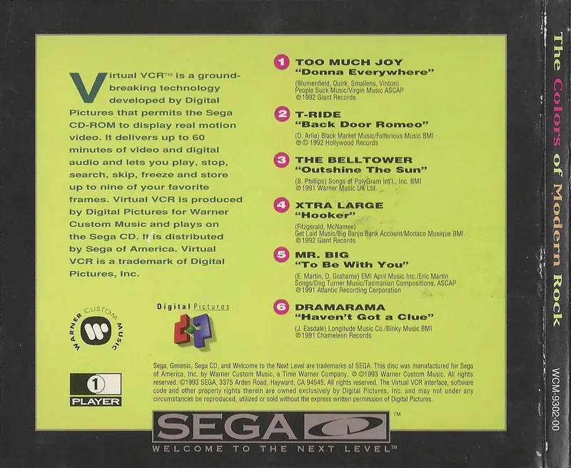 The Colors of Modern Rock box back