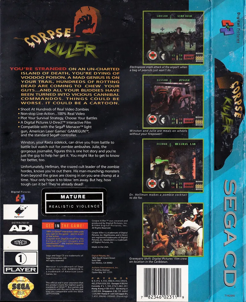 Corpse Killer box back