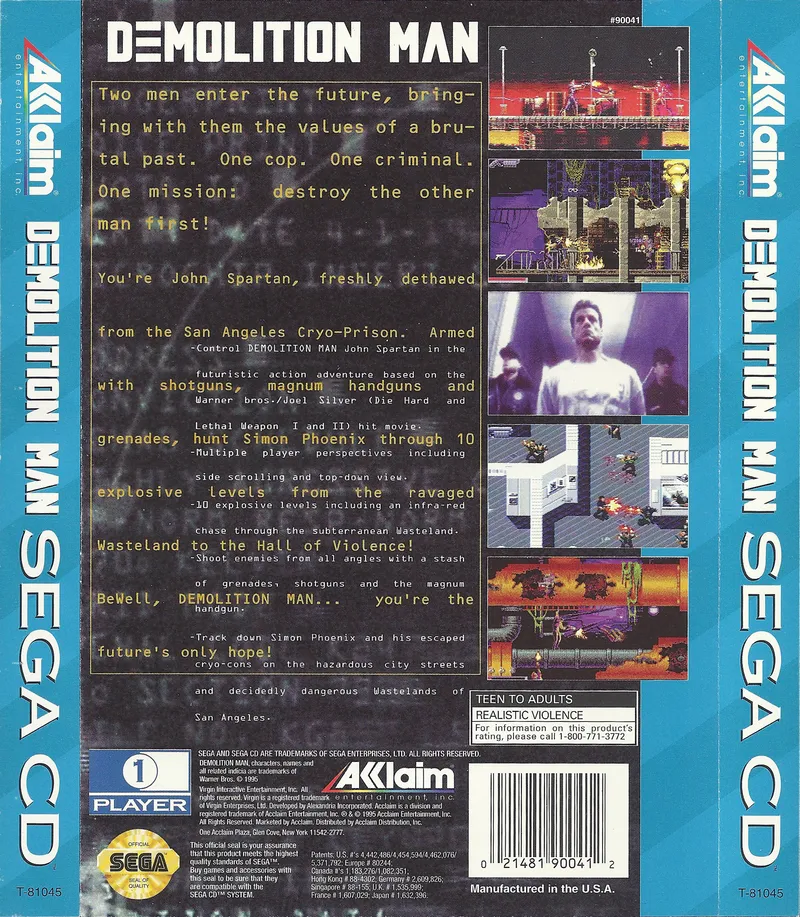 Demolition Man box back