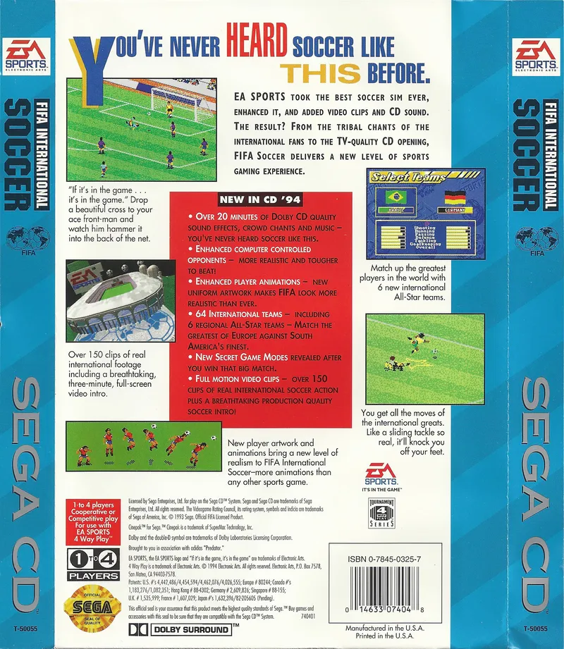 FIFA International Soccer box back