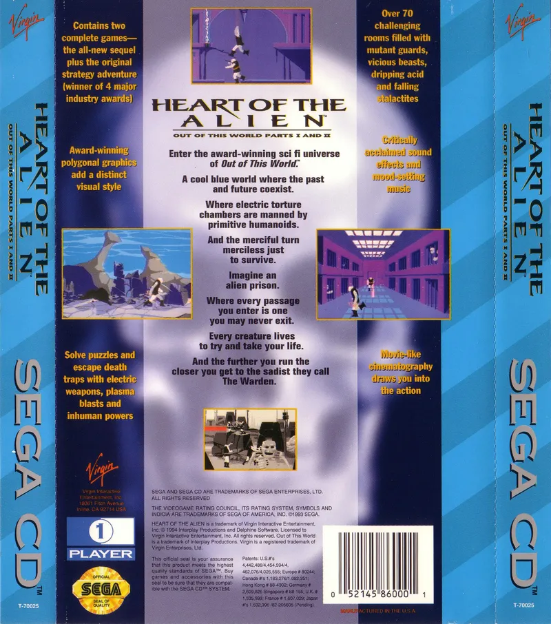 Heart of the Alien: Out of this World Parts I And II box back