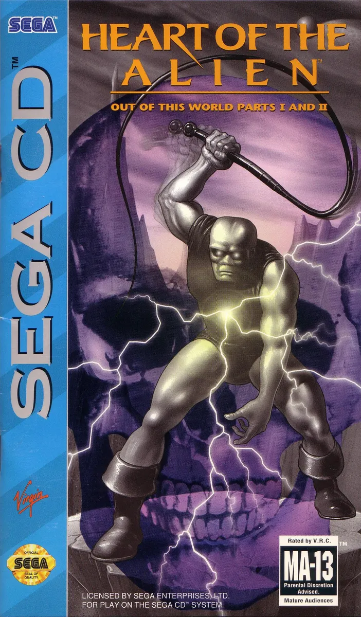 Heart of the Alien: Out of this World Parts I And II cover art for Sega CD