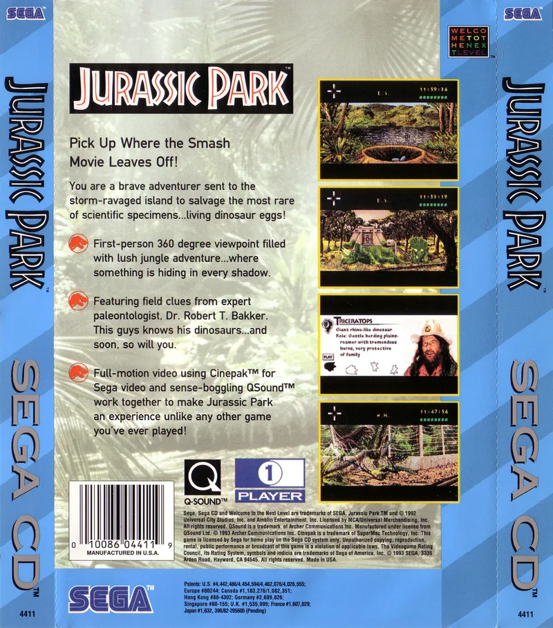 Jurassic Park box back