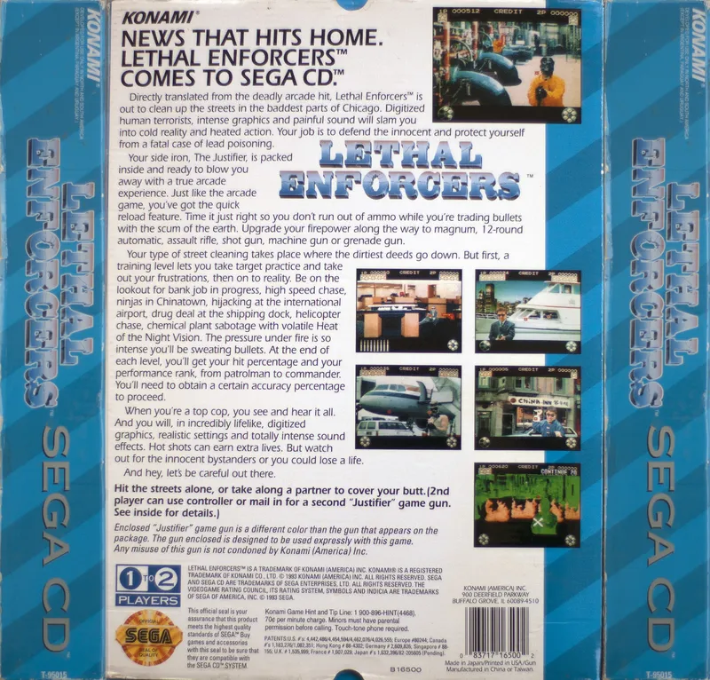 Lethal Enforcers box back